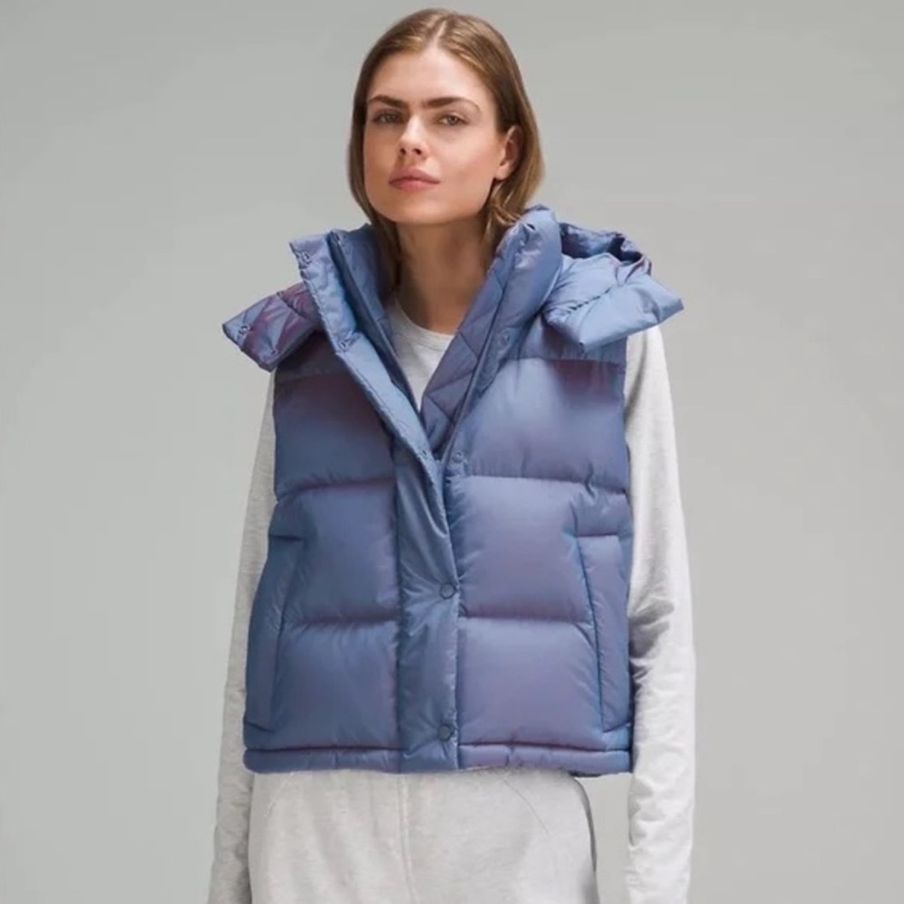Lululemon Wunder Puff Cropped Vest purple